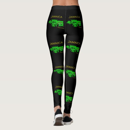 Jamaica National Colors Pattern Leggings (Achterkant)