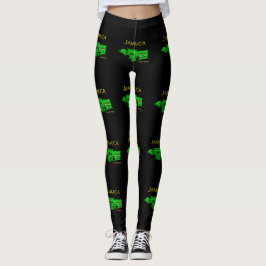 Jamaica National Colors Pattern Leggings