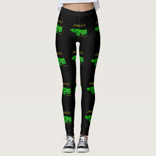 Jamaica National Colors Pattern Leggings (Voorkant)