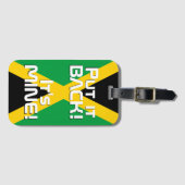 Jamaica National Flag Funny Patriotic Bagagelabel (Voorkant (horizontaal))