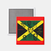 jamaica nationale held fridge magnet (Voorkant / Achterkant)