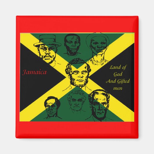 jamaica nationale held fridge magnet (Voorkant)
