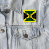 jamaica nationale held vierkante button 5,1 cm (In situ)