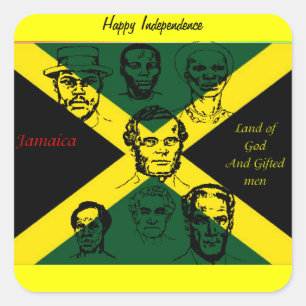 jamaica nationale held vierkante sticker
