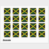 jamaica nationale held vierkante sticker (Vel)