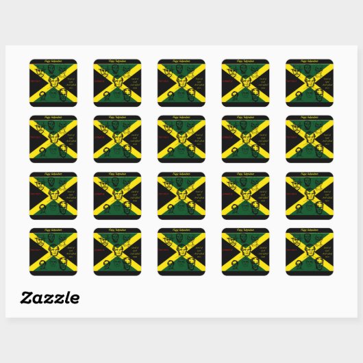 jamaica nationale held vierkante sticker (Vel)
