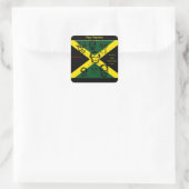 jamaica nationale held vierkante sticker (Tas)