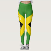 Jamaica nationale vlag stijl leggings (Voorkant)