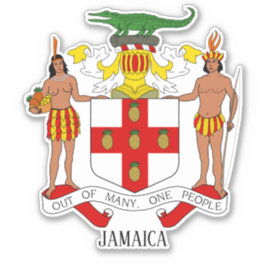Jamaica Nationale Wapenmunt Patriottisch Sticker
