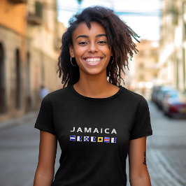 Jamaica Nautische Maritieme Zeilvlaggen Donkere kl T-shirt