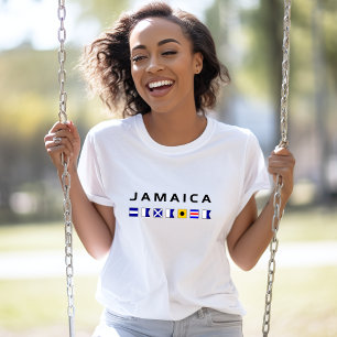 Jamaica Nautische Maritieme Zeilvlaggen T-shirt