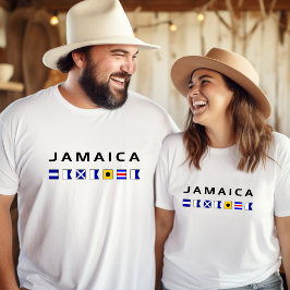 Jamaica Nautische Maritieme Zeilvlaggen T-shirt