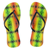 Jamaica Neon Rasta Colors Grunge Distress Teenslippers (Voetbed)