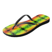 Jamaica Neon Rasta Colors Grunge Distress Teenslippers (Schuin)