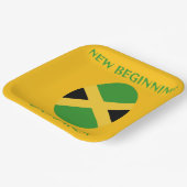 Jamaica nieuw begin papieren bordje (Gebogen)