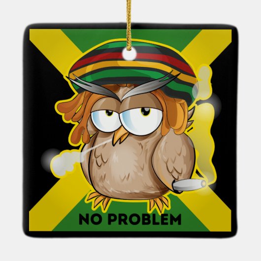 Jamaica No Problem Keramisch Ornament (Achterkant)