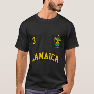 Jamaica Nummer 3 Voetbal Team Sport Jamaicaanse vl T-shirt