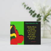 Jamaica onafhankelijkheidsdag briefkaart-opkomst briefkaart (Staand voorkant)