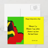 Jamaica onafhankelijkheidsdag briefkaarten waar ik (Voorkant / Achterkant)