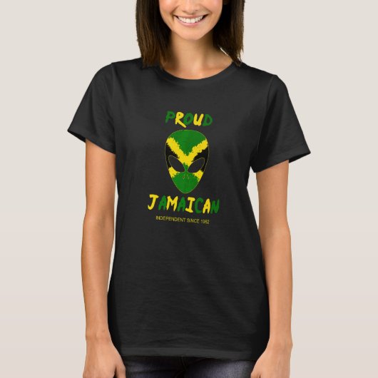 Jamaica Onafhankelijkheidsdag Trots Jamaicaanse Vr T-shirt (Voorkant)