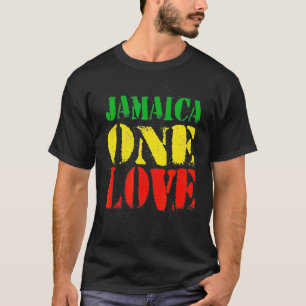 Jamaica One Love Rasta Flag Colors Reggae T-shirt