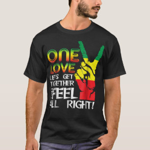 Jamaica One Love Reggae Caribbean Music Pride Fla T-shirt