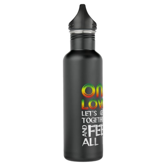 Jamaica One Love Reggae Caribbean Music Pride Flag Waterfles (Links)