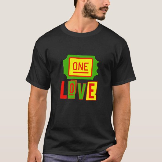 Jamaica One Love Reggae Rasta Reggae Roots T-shirt (Voorkant)