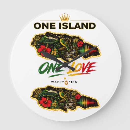 Jamaica ontwerp klok (Voorkant)