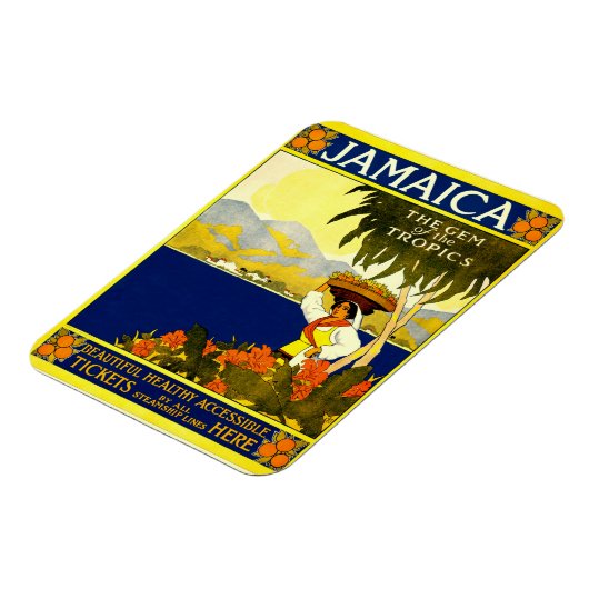 Jamaica, Oude Reisposter Magneet (Linkerzijde)