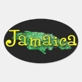 Jamaica Ovale Sticker (Voorkant)