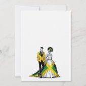 Jamaica paar bruiloft uitnodiging (Achterkant)