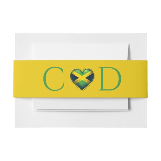 Jamaica Paar Bruiloft Uitnodigingen Wikkel (Voorkant Voorbeeld)