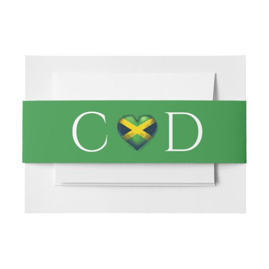 Jamaica Paar Bruiloft Uitnodigingen Wikkel (Voorkant Voorbeeld)