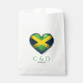 Jamaica Paar Hart Bruiloft Bedankzakje (Voorkant)