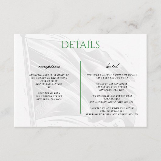 Jamaica Paar Informatiekaartje (Voorkant)