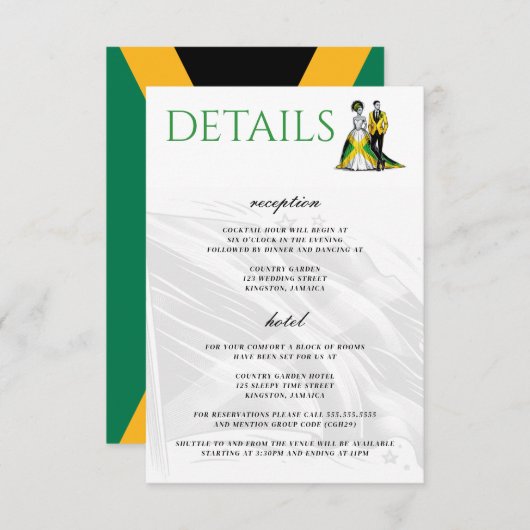 Jamaica Paar Informatiekaartje (Voorkant / Achterkant)