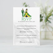 Jamaica Paar RSVP Kaartje (Staand voorkant)