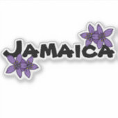 Jamaica Paarse nationale bloem Sticker (Voorkant)