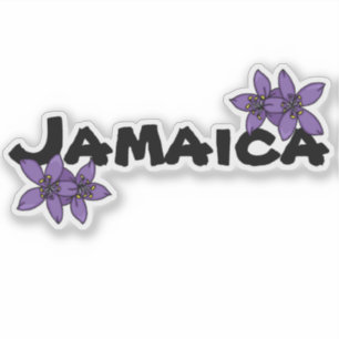 Jamaica Paarse nationale bloem Sticker