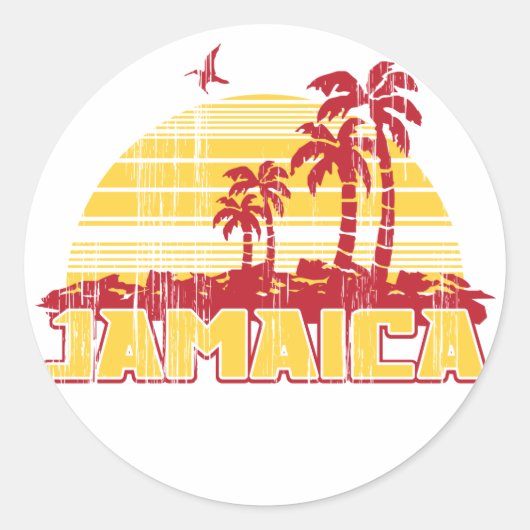 Jamaica Paradise Ronde Sticker (Voorkant)