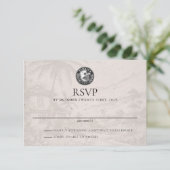Jamaica Passport Wedding RSVP Kaart (Staand voorkant)