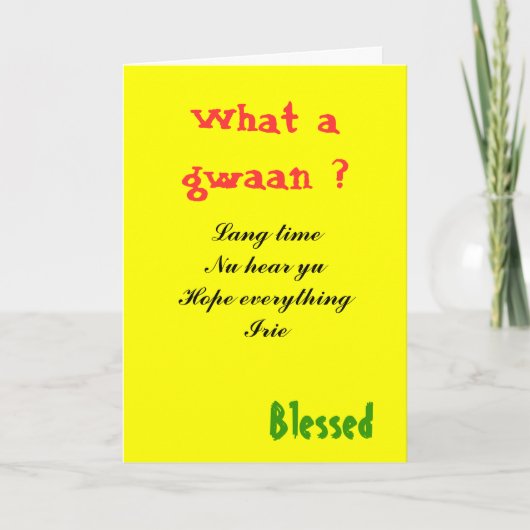 Jamaica patios Wenskaarten Kaart (Voorkant)