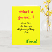 Jamaica patios Wenskaarten Kaart (Gele Bloem)