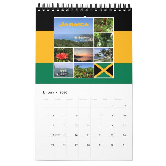 Jamaica Photo Collage Kalender (Jan 2026)