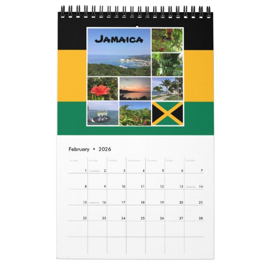 Jamaica Photo Collage Kalender (Feb 2026)