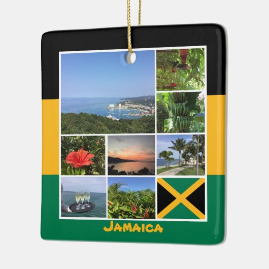 Jamaica Photo Collage Keramisch Ornament (Links)
