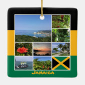 Jamaica Photo Collage Keramisch Ornament (Achterkant)