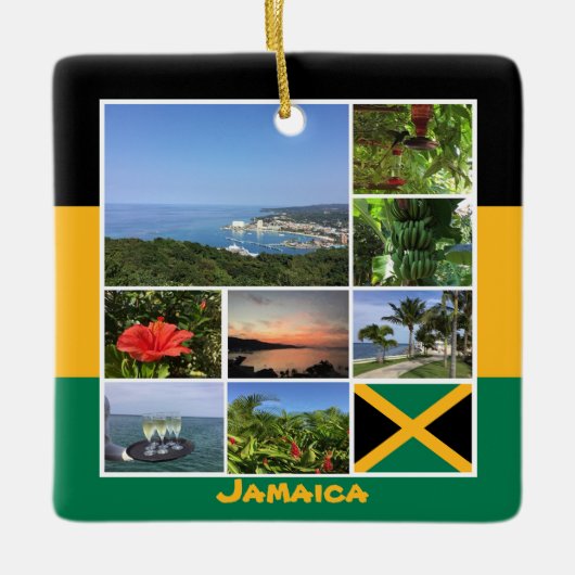 Jamaica Photo Collage Keramisch Ornament (Voorkant)