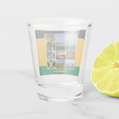 Jamaica Photo Collage Shot Glas (Achterkant)